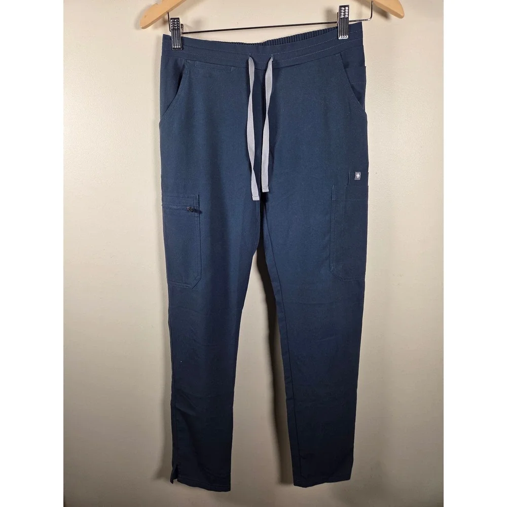 FIGS Technical Collection Scrub Set Navy Blue Casma Top Cargo Jogger Pants XXS